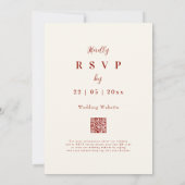 エレガントなボヘミアンワイルドフラワーの秋 招待状 (裏面)