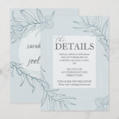 エレガントなボヘミアンワイルドフラワーの詳細封入カード エンクロージャーカード (正面/裏面)