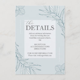 エレガントなボヘミアンワイルドフラワーの詳細封入カード エンクロージャーカード