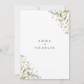 エレガントなボヘミアンワイルドフラワーズの結婚式招待状 招待状 (裏面)