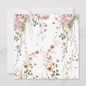 エレガントなボヘミアンワイルドフラワーフラワーブライダルシャワー 招待状 (裏面)