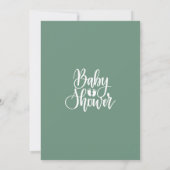 エレガントなボヘミアンワイルドフラワーベイビーシャワーの招待状 招待状 (裏面)