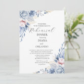 エレガントなボヘミアンワイルドフラワー 招待状 (スタンド正面)