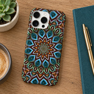 エレガントなボヘミアン・カレイドスコープ・マンダラアート柄 iPhone 16 PRO MAXケース