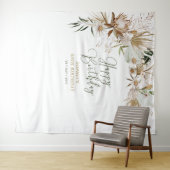 エレガントなボホバースデーパーティーの写真用背景 タペストリー (インサイチュ(横))