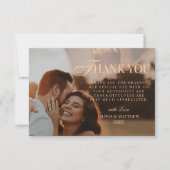 エレガントなボルドーの結婚式の写真 サンキューカード (正面)