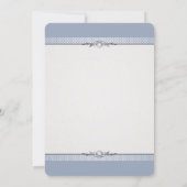 エレガントなボーダー結婚式パーティー招待状 招待状 (裏面)