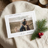 エレガントなボーダー ミニマル ホリデー カード