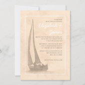 エレガントなボートの結婚式招待状 招待状 (正面)