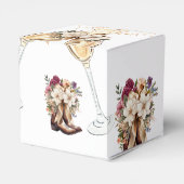 エレガントなボーホーウェスタン ブライダルシャワー フェイバーボックス (裏面サイド)