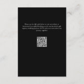 エレガントなボールドスクリプト ブラック&ホワイト ウェディング ホテル エンクロージャーカード (裏面)