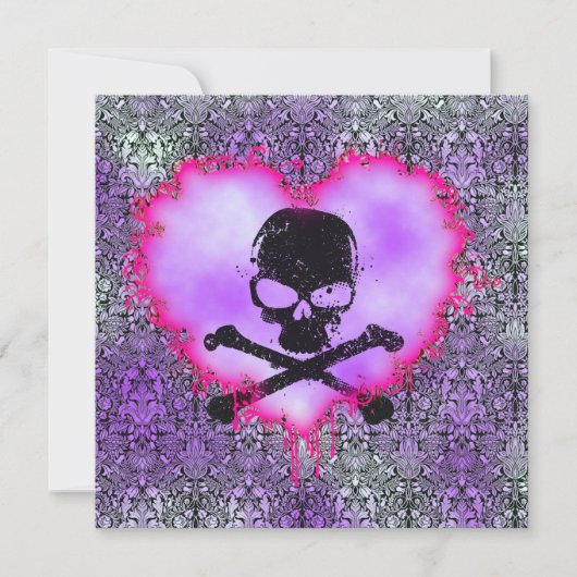 エレガントなポイズン スイート 16 ゴス 誕生日発表 招待状 (正面)