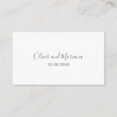 エレガントなポインセチアのクリスマスウェディングウェブサイト エンクロージャーカード (裏面)