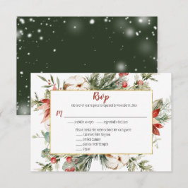 エレガントなポインセチアのクリスマスゴールド RSVP