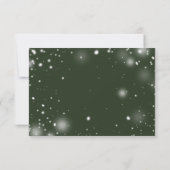 エレガントなポインセチアのクリスマスゴールドRSVP 出欠カード (裏面)