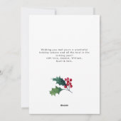 エレガントなポインセチアのクリスマスミスルトリーグリーティング シーズンカード (裏面)