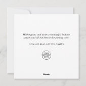 エレガントなポインセチアのクリスマス コーポレート グリーティング シーズンカード (裏面)