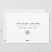 エレガントなポインセチアのクリスマス コーポレート グリーティング シーズンカード (裏面)