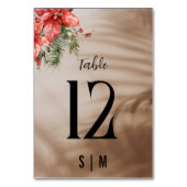 エレガントなポインセチアの花束 テーブルナンバー (裏面)