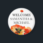 エレガントなポピー レッド フラワー モノグラム ウェディング マグネット<br><div class="desc">この美しいポピー赤の花マグネットで、あなたの結婚式の祝賀会を忘れられないものにしませんか?このマグネットは、パーソナライズされたイニシャルデザインが特徴で、鮮やかでエレガントな結婚式の記念品として、ゲストが誇りを持って飾り、長く大切にするためのアイテムです。</div>