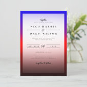 エレガントなポリアモリー プライド ウェディング 招待状 (スタンド正面)