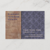 エレガントなポンペイの紫色および金ゴールド 名刺 (裏面)