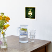 エレガントなポーカー用トランプの箔アクセント 箔ポスター (レイダウン (キッチン))