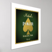 エレガントなポーカー用トランプの箔アクセント 箔ポスター (レイダウン)