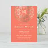 エレガントなマイルストーン誕生日招待状 ゴールドホイル 招待状 (スタンド正面)