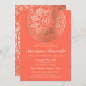 エレガントなマイルストーン誕生日招待状 ゴールドホイル 招待状 (正面/裏面)