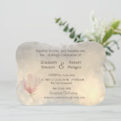 エレガントなマグノリアのウェディング招待状 招待状 (スタンド正面)