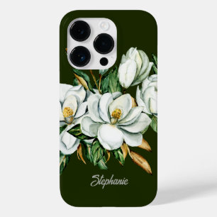 エレガントなマグノリアの花のデザインをした、オーダーメイドのブライズメイドギフト Case-Mate iPhone 14 PROケース