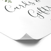 エレガントなマグノリア | 白のカード＆ギフトサイン ポスター (角)