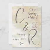 エレガントなマザーオブパール ピンクのSave the Date 招待状 (裏面)