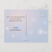 エレガントなマジカルホワイトクリスマスドリームポストカード シーズンポストカード (裏面)