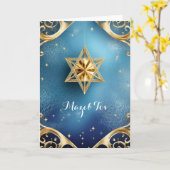 エレガントなマゼル・トヴ、5" x 7" 折りたたみ式グリーティングカード カード (黄色い花)