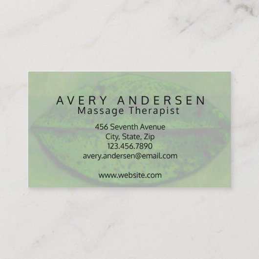エレガントなマッサージのセラピーの名刺 名刺 (裏面)