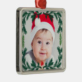 エレガントなマツリースによって組み立てられる写真のオーナメントの記念品 メタルオーナメント (右)