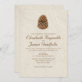 エレガントなマツ円錐形の結婚式招待状 招待状 (正面/裏面)