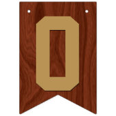 エレガントなマホガニーの木製の金ゴールドの手紙のお祝い バンティングフラッグ (第2の旗)