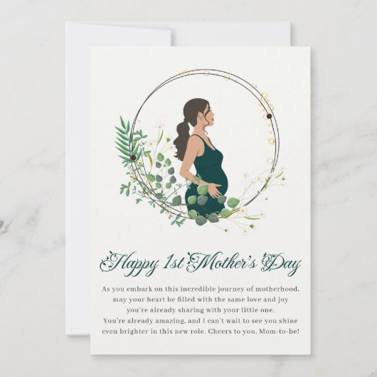 エレガントなママ誕生おめでとう!素敵な初マザーズデイを シーズンカード (正面)