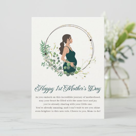 エレガントなママ誕生おめでとう!素敵な初マザーズデイを シーズンカード (スタンド正面)
