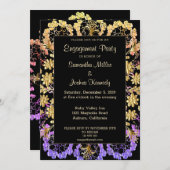 エレガントなマンダラエンゲージメントパーティー招待状 招待状 (正面/裏面)