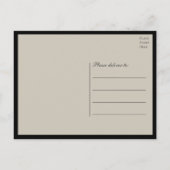 エレガントなマンダラ インド ヘンナ ボヘミアンチック ブラック サンクス インビテーションポストカード (裏面)