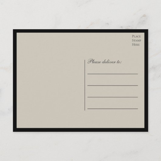 エレガントなマンダラ インド ヘンナ ボヘミアンチック ブラック サンクス インビテーションポストカード (裏面)