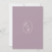 エレガントなマーブルのプラムウェディング招待状 招待状 (裏面)