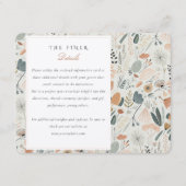 エレガントなミッドセンチュリーの結婚式情報カード エンクロージャーカード (正面)