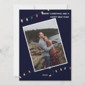 エレガントなミッドナイトブルー メリーでブライトなライト シーズンカード (裏面)