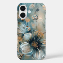 エレガントなミッドナイト フラワー iPhone ケース