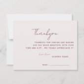 エレガントなミニマリストのウェディング サンクス 招待状 (正面)